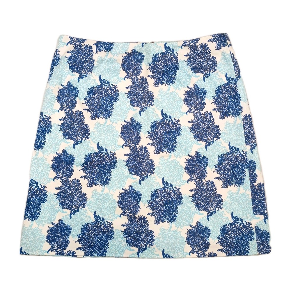 Vineyard Vines Skirt Womens 4 Blue All Over Print‎ Coral Casual Beach Preppy